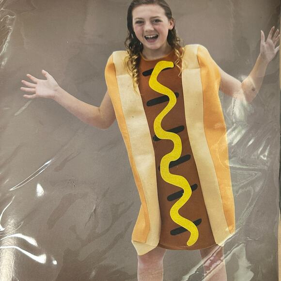 Halloween Costume Hotdog Child Small 3-4 Years Old Ball Park Frank With Mustard - Picture 1 of 6